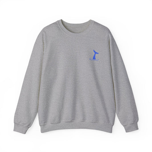 New London Whale Logo on Front, New London on the Back - Unisex Heavy Blend™ Crewneck Sweatshirt