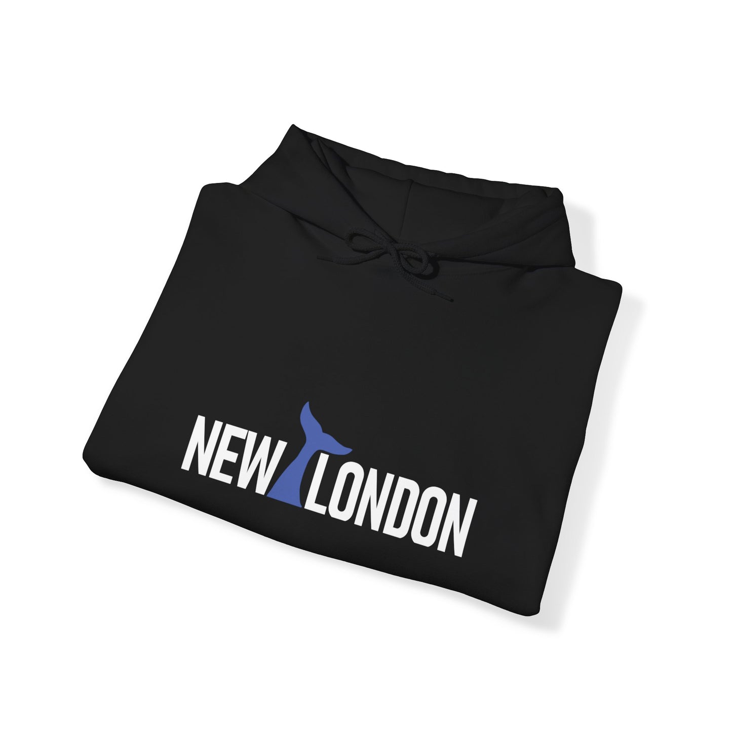 New London, CT - Whale Tail Graphic, Unisex Heavy Blend™ Hooded Sweatshirt