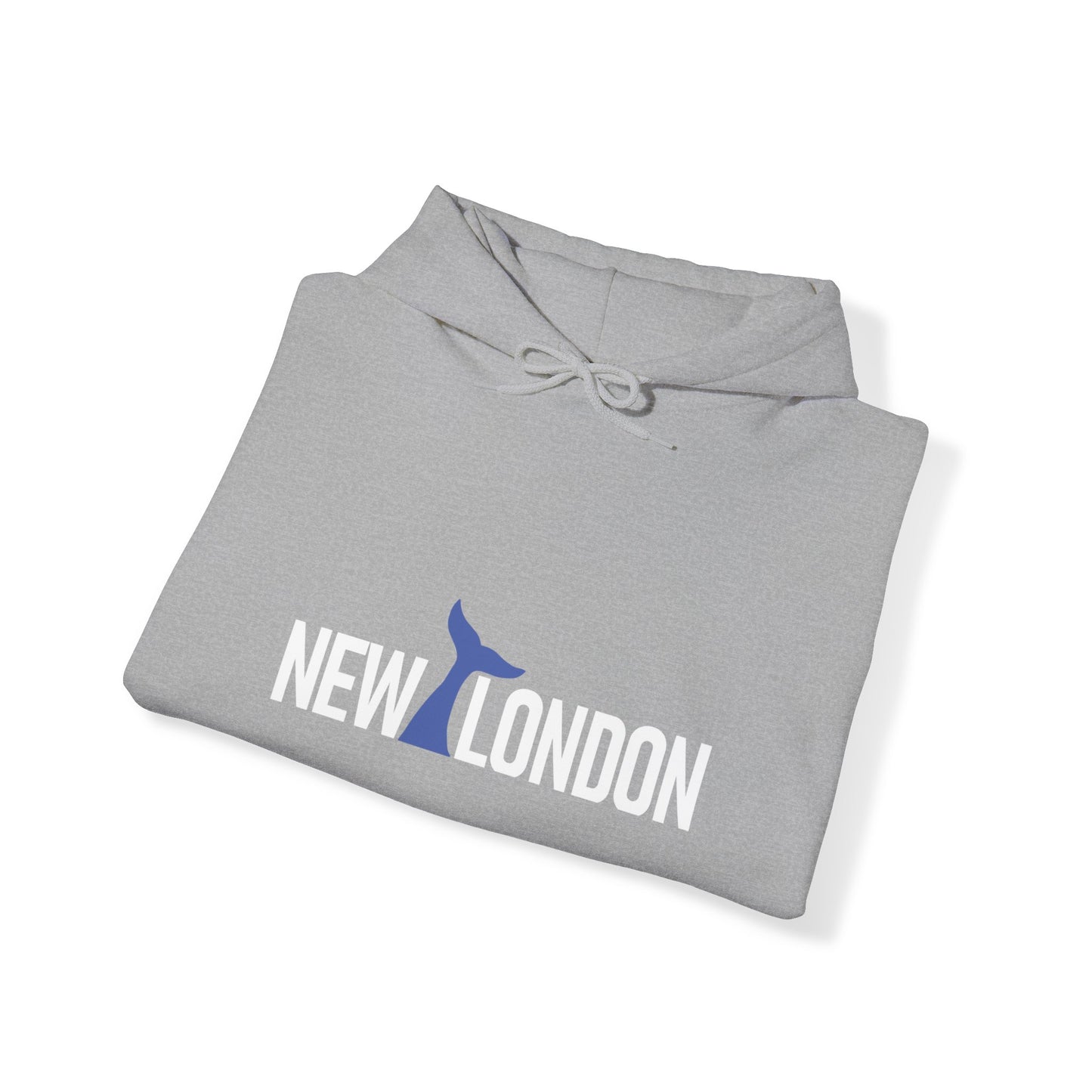 New London, CT - Whale Tail Graphic, Unisex Heavy Blend™ Hooded Sweatshirt