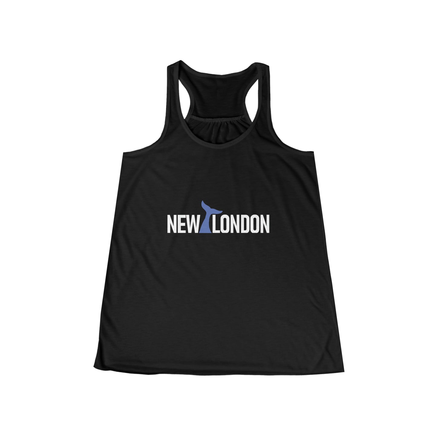 New London CT Whale Tail Women's Flowy Racerback Tank