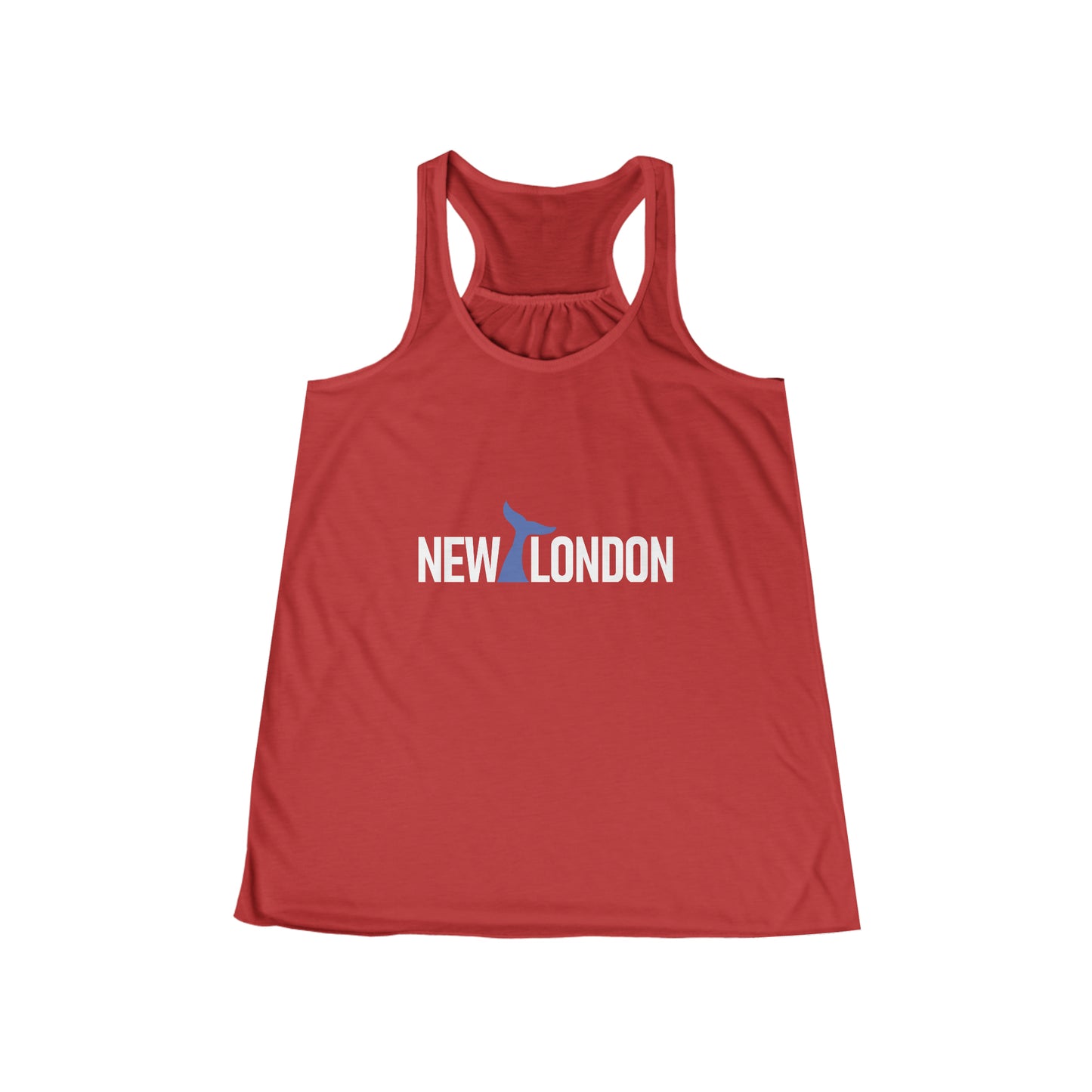 New London CT Whale Tail Women's Flowy Racerback Tank