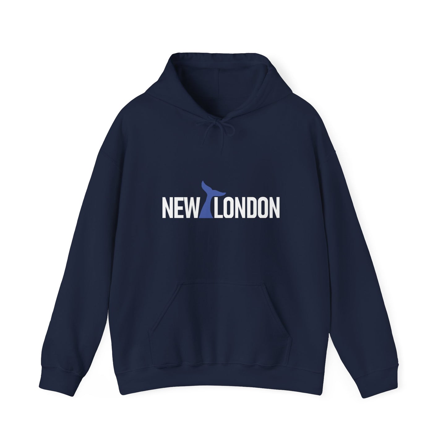 New London, CT - Whale Tail Graphic, Unisex Heavy Blend™ Hooded Sweatshirt