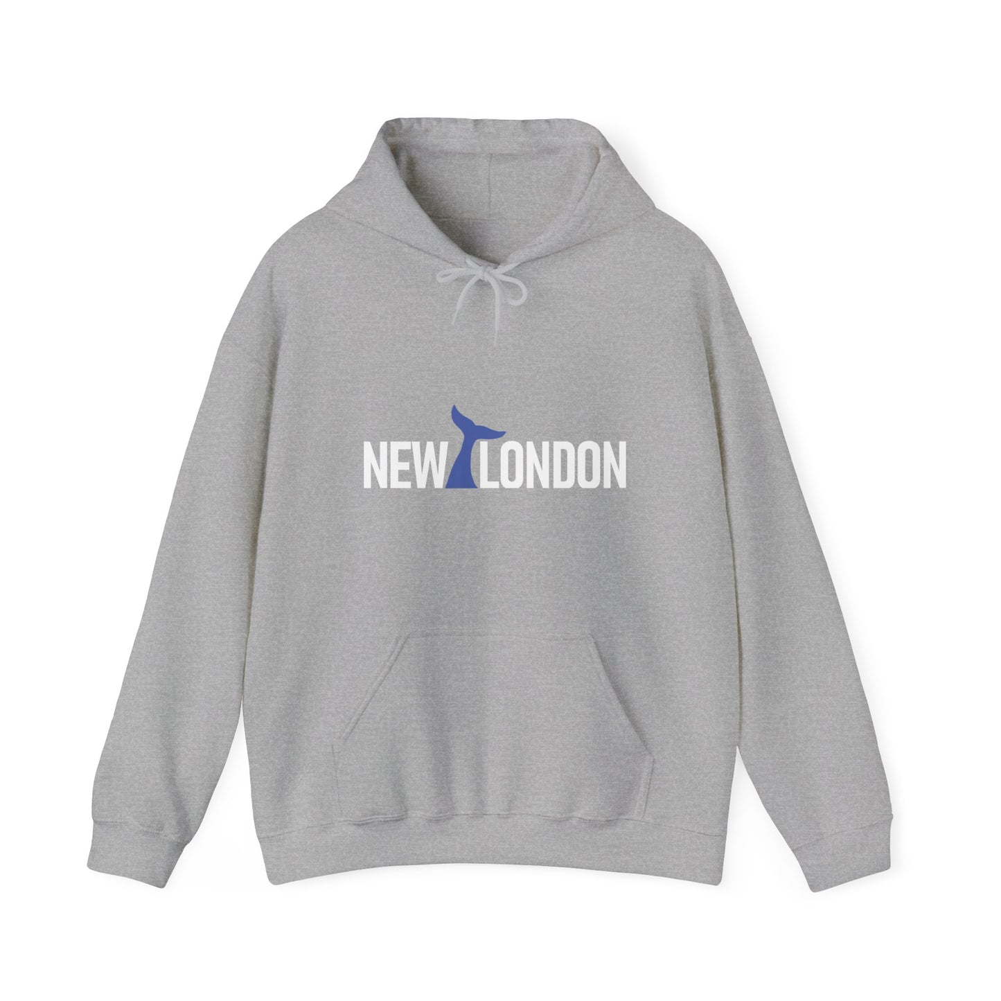 New London, CT - Whale Tail Graphic, Unisex Heavy Blend™ Hooded Sweatshirt