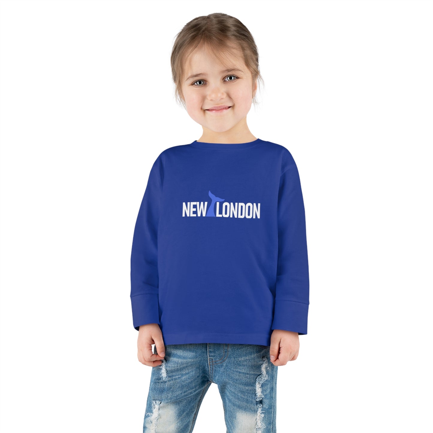 New London CT Whale Tail Toddler Long Sleeve Tee