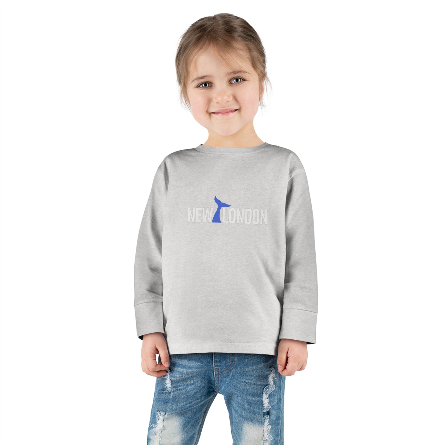 New London CT Whale Tail Toddler Long Sleeve Tee