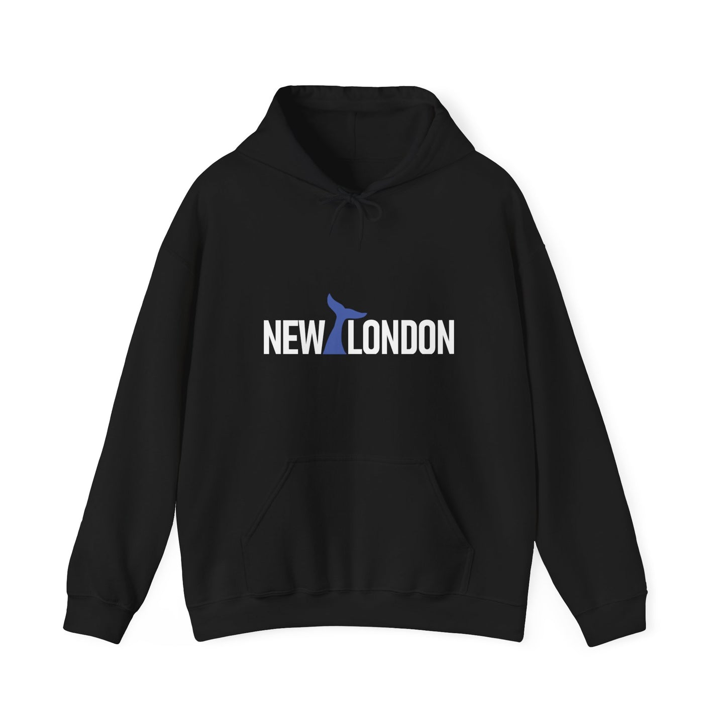 New London, CT - Whale Tail Graphic, Unisex Heavy Blend™ Hooded Sweatshirt