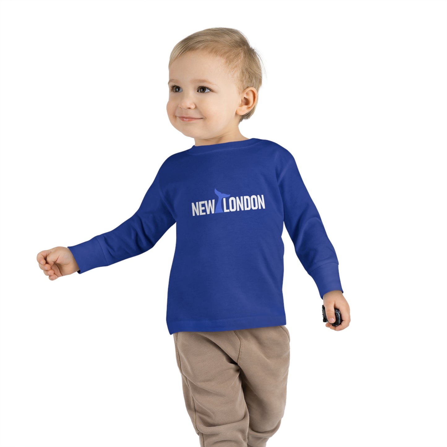 New London CT Whale Tail Toddler Long Sleeve Tee