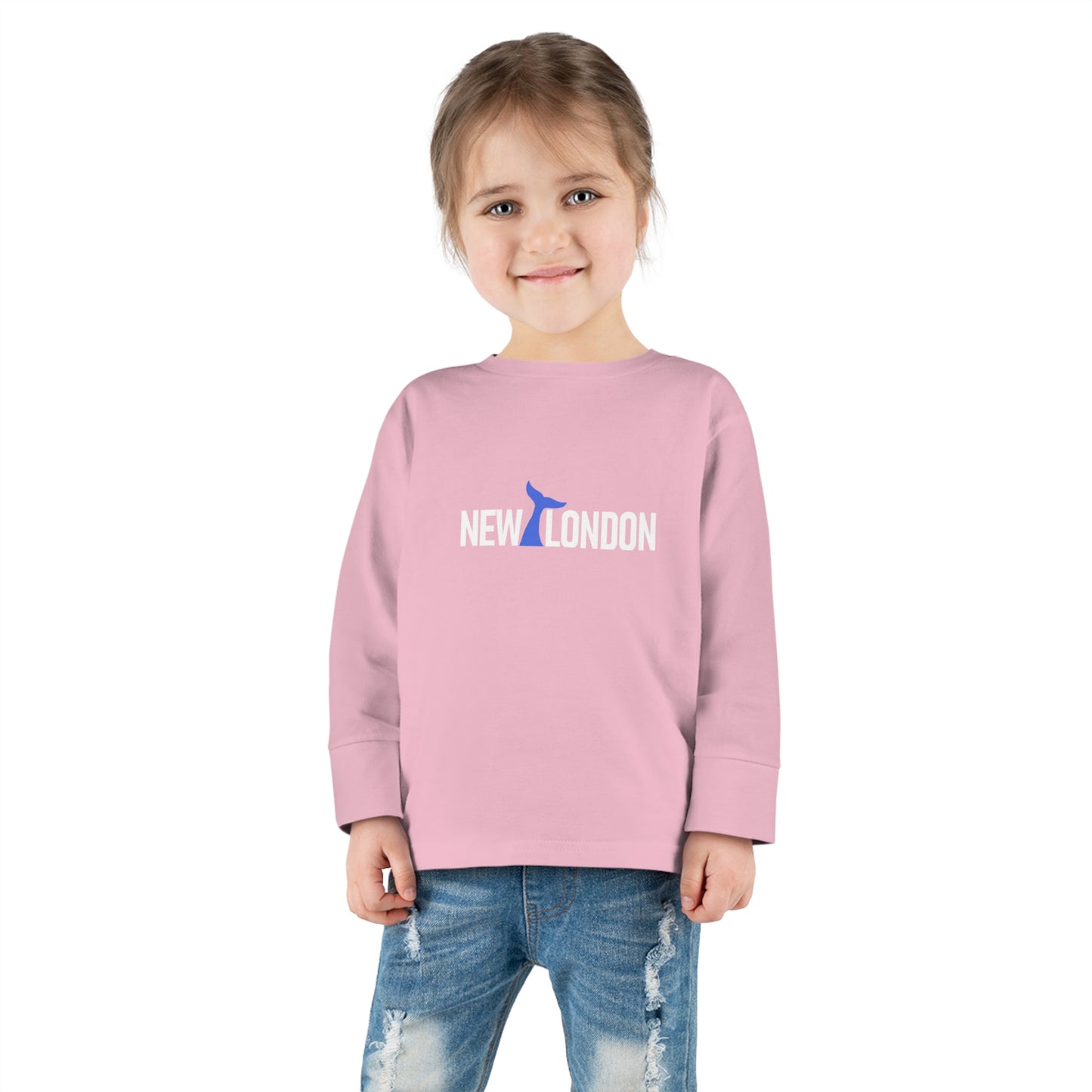 New London CT Whale Tail Toddler Long Sleeve Tee