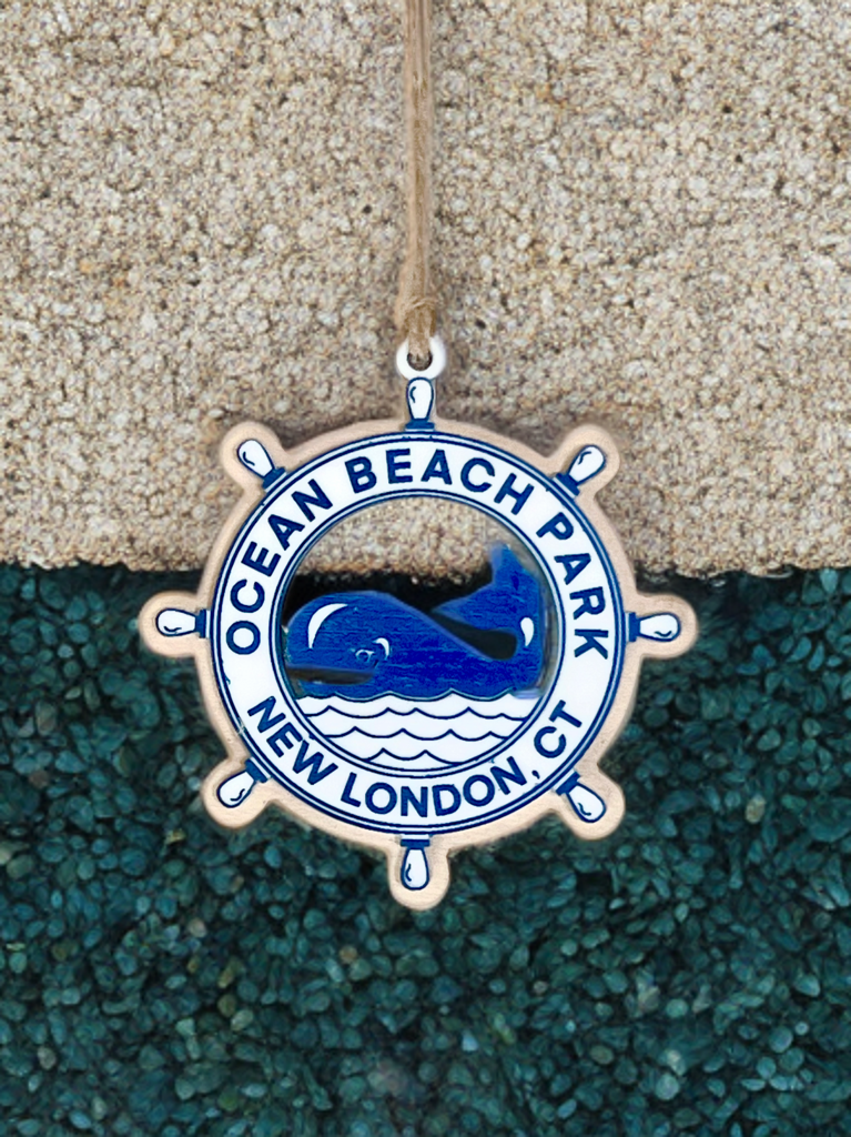 Ocean Beach Park CT Logo Ornament