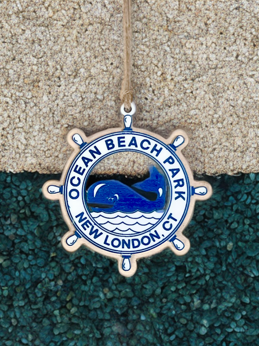 Ocean Beach Park CT Logo Ornament