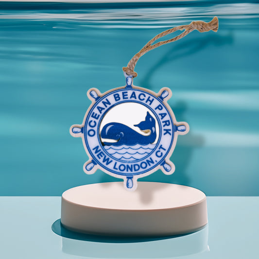 Ocean Beach Park CT Logo Ornament